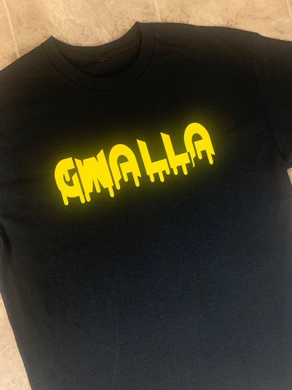 BLACK/YELLOW GWALLA TEE