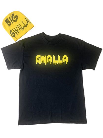 BLACK/YELLOW GWALLA TEE